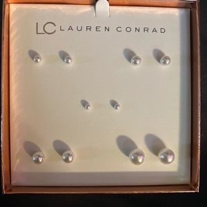 Lauren Conrad 5 Pair of Pearl Earrings